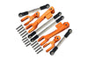 Traxxas Unlimited Desert Racer 4X4 (#85076-4) Aluminum Front & Rear Sway Bar & Stainless Steel Linkage - 8Pc Set Orange