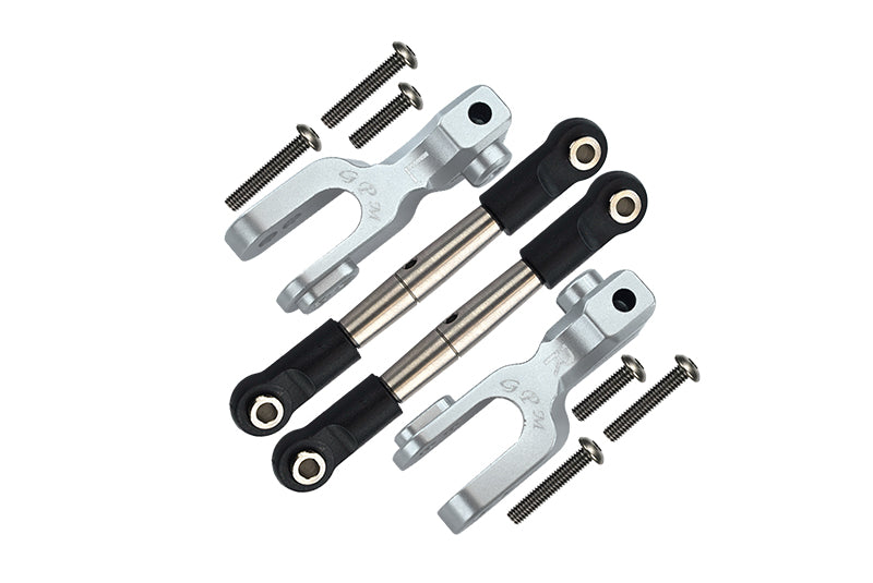 Traxxas Unlimited Desert Racer 4X4 (#85076-4) Aluminum Front Sway Bar & Stainless Steel Linkage - 4Pc Set Silver