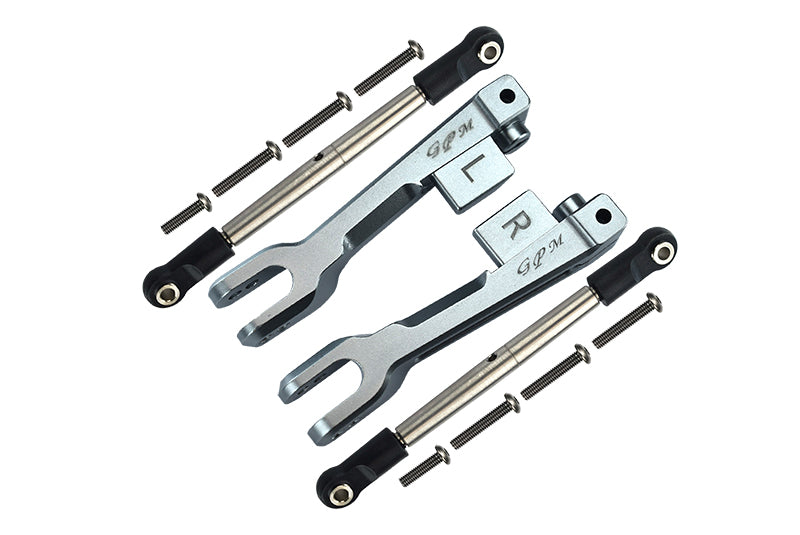 Traxxas Unlimited Desert Racer 4X4 (#85076-4) Aluminum Rear Sway Bar & Stainless Steel Linkage - 4Pc Set Gray Silver