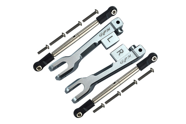 Traxxas Unlimited Desert Racer 4X4 (#85076-4) Aluminum Rear Sway Bar & Stainless Steel Linkage - 4Pc Set Gray Silver