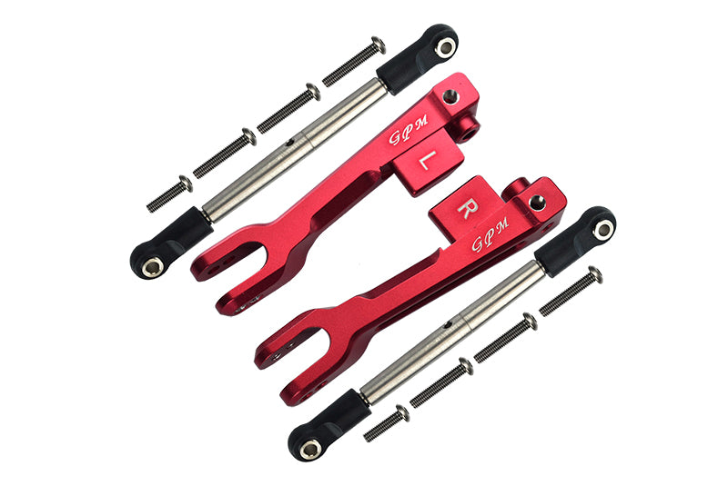 Traxxas Unlimited Desert Racer 4X4 (#85076-4) Aluminum Rear Sway Bar & Stainless Steel Linkage - 4Pc Set Red
