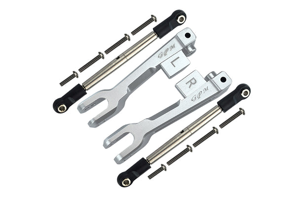 Traxxas Unlimited Desert Racer 4X4 (#85076-4) Aluminum Rear Sway Bar & Stainless Steel Linkage - 4Pc Set Silver