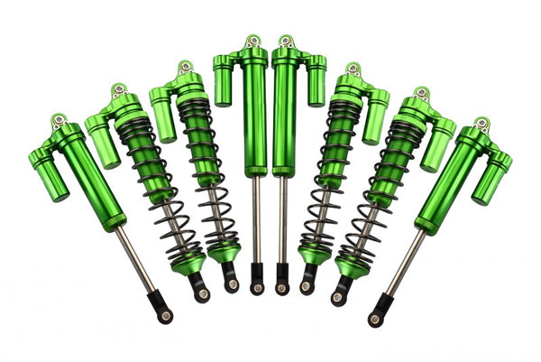Traxxas Unlimited Desert Racer 4X4 (#85076-4) Aluminum Front+Rear L-Shape Piggy Back Damper - 8Pc Set Green