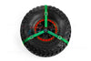 R/C Scale Accessories : Spare Tire Tie Down For Traxxas 1/7 Unlimited Desert Racer -2Pc Set Green