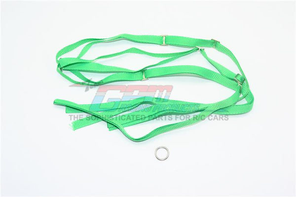 R/C Scale Accessories : Spare Tire Tie Down For Traxxas 1/7 Unlimited Desert Racer -2Pc Set Green