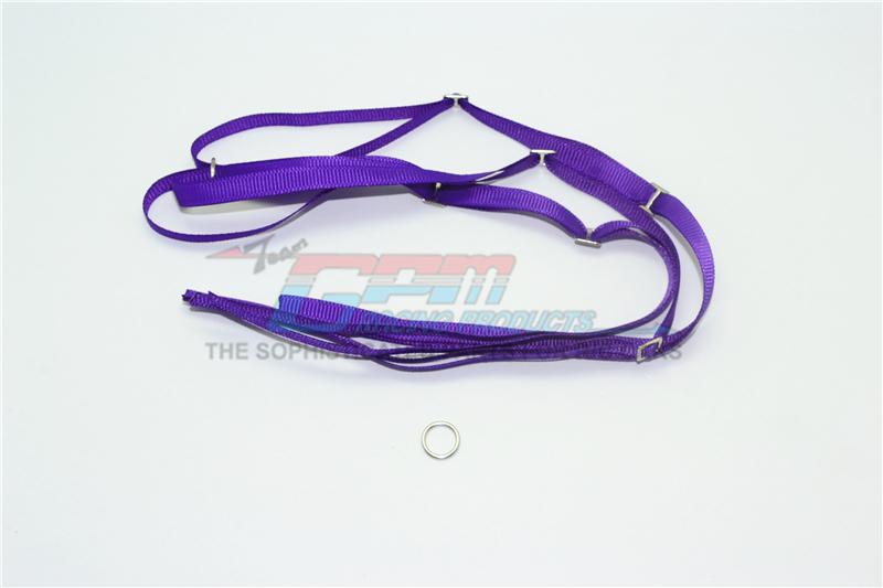 R/C Scale Accessories : Spare Tire Tie Down For Traxxas 1/7 Unlimited Desert Racer -2Pc Set Purple