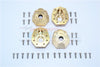 Traxxas TRX-4 Trail Defender Crawler Brass Outer Portal Drive Housing (Front And Rear) "Heavy Edition" - 4Pcs Set