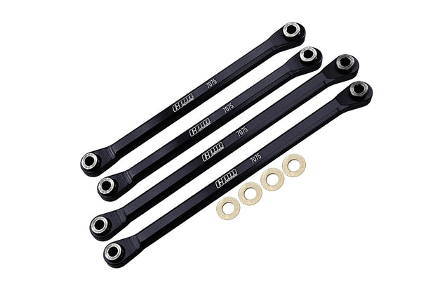 Axial 1/18 UTB18 Capra 4WD Unlimited Trail Buggy AXI01002 Upgrades Aluminum 7075-T6 Front Lower & Rear Lower Chassis Links Parts - Black