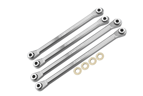 Axial 1/18 UTB18 Capra 4WD Unlimited Trail Buggy AXI01002 Upgrades Aluminum 7075-T6 Front Lower & Rear Lower Chassis Links Parts - Silver
