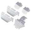 TRX4 Aluminum Alloy Chassis Armor Axle Protector Skid Plate for 1/10 RC Crawler TRAXXAS TRX-4 - 1 Set Silver