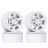 Plastic 1.55" Beadlock Wheel Rim for 1/10 RC Crawler Car Axial 90069 D90 TF2 Tamiya CC01 LC70 MST JIMNY - 4Pc Set White