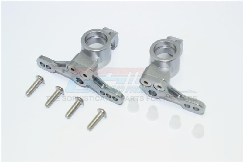 HPI Venture Toyota FJ Cruiser Aluminum Adjustable Front Knuckle Arm - 1Pr Set Gray Silver