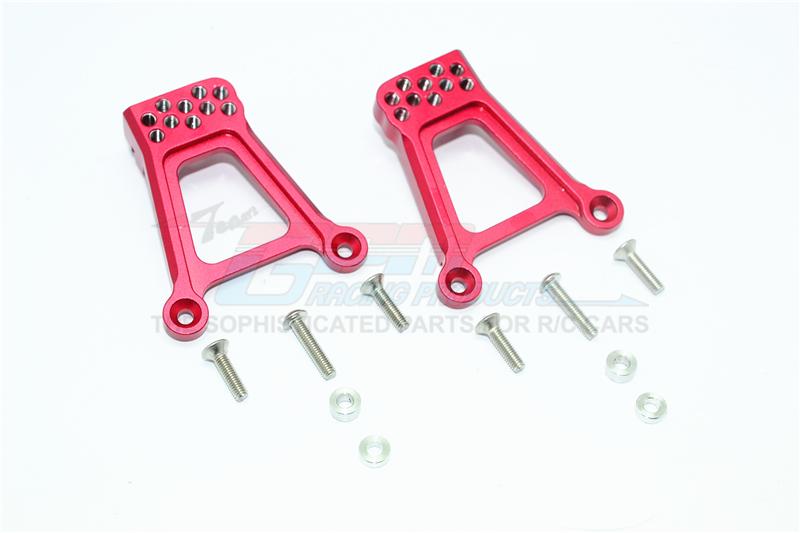 HPI Venture Toyota FJ Cruiser Aluminum Adjustable Rear Damper Mount - 1Pr Set Red