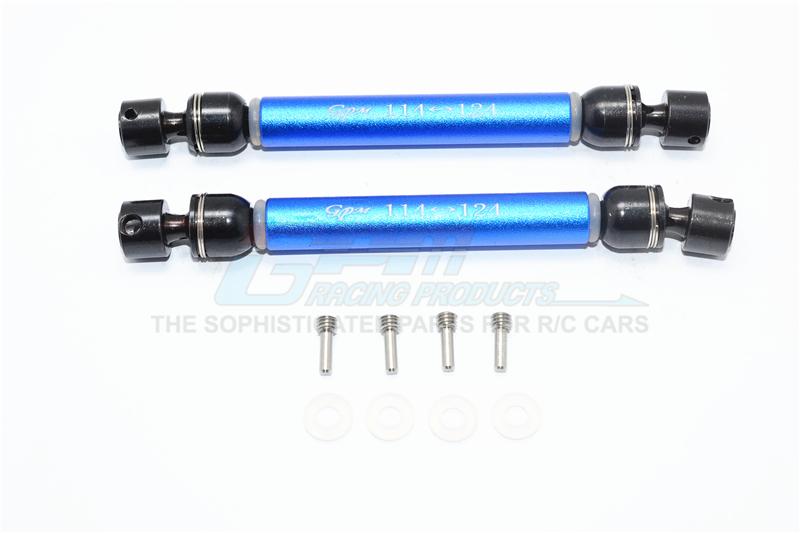 HPI Venture Toyota FJ Cruiser Aluminum + Steel Front / Rear CVD Main Shafts - 1Pr Set Blue