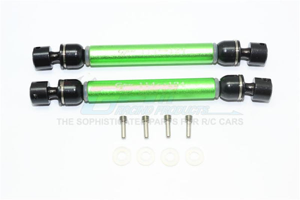 HPI Venture Toyota FJ Cruiser Aluminum + Steel Front / Rear CVD Main Shafts - 1Pr Set Green