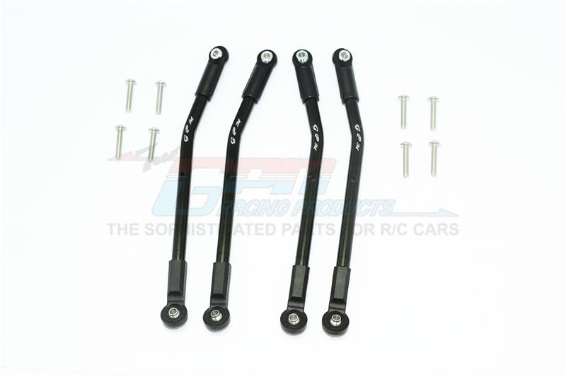 HPI Venture Toyota FJ Cruiser Aluminum Adjustable Suspension Links - 4Pc Set Black