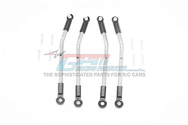HPI Venture Toyota FJ Cruiser Aluminum Adjustable Suspension Links - 4Pc Set Silver