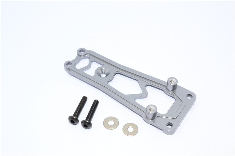 Vaterra Twin Hammers Aluminum Top Brace Plate With Standoff Posts - 1 Set Gray Silver