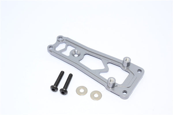 Vaterra Twin Hammers Aluminum Top Brace Plate With Standoff Posts - 1 Set Gray Silver