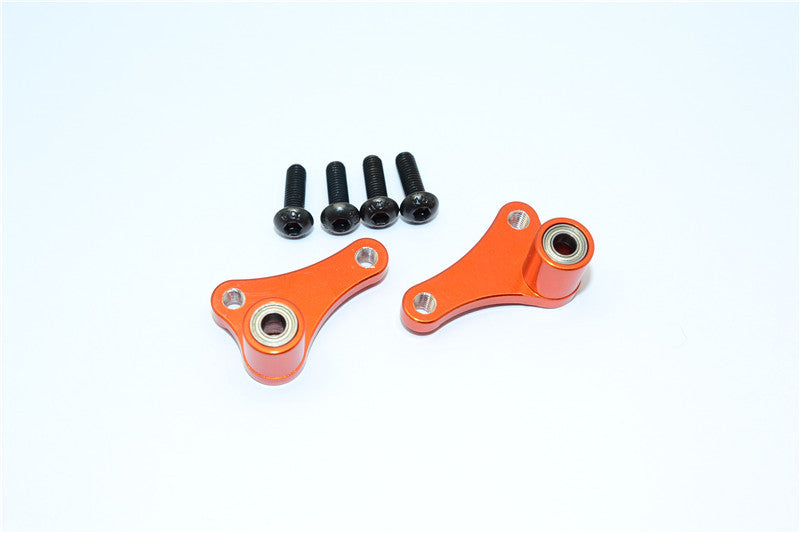 Vaterra Twin Hammers Aluminum Front Multi Mount Rockers Arms With Multi Mounting Holes For Different Ratio - 1 Set Orange