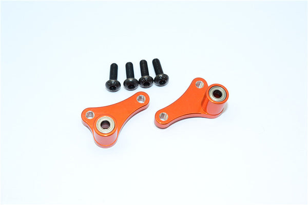 Vaterra Twin Hammers Aluminum Front Multi Mount Rockers Arms With Multi Mounting Holes For Different Ratio - 1 Set Orange