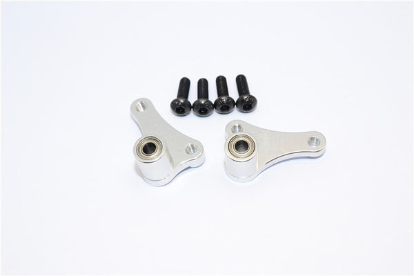 Vaterra Twin Hammers Aluminum Front Multi Mount Rockers Arms With Multi Mounting Holes For Different Ratio - 1 Set Silver