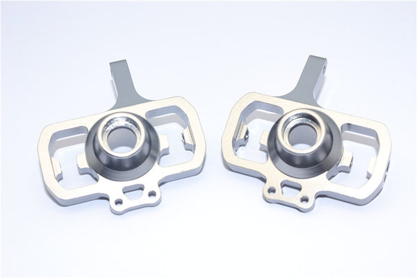 Vaterra 2012 Nissan GT-R V100-S Aluminum Front Knuckle Arm - 1Pr Gray Silver