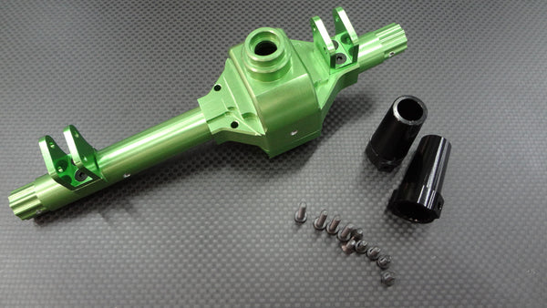 Axial Wraith Aluminum Front/Rear Axle Housing & Axle Adapter - 4 Pcs Set Green + Black