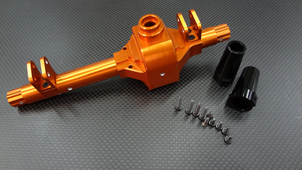Axial Wraith Aluminum Front/Rear Axle Housing & Axle Adapter - 4 Pcs Set Orange + Black