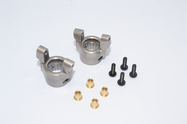 Axial Wraith & RR10 Bomber .Aluminum Front C-Hub - 1Pr Gray Silver