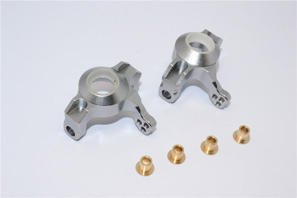 Axial Wraith & RR10 Bomber Aluminum Steering Front Knuckles - 1 Pr Set Gray Silver