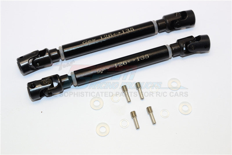 Axial Wraith Steel Adjustable Main Shaft With Alloy Body - 1Pr Set Black