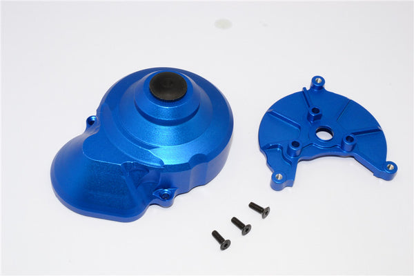 Axial SMT10 Grave Digger (AX90055) Aluminum Transmission Spur Gear Case - 2Pcs Set Blue