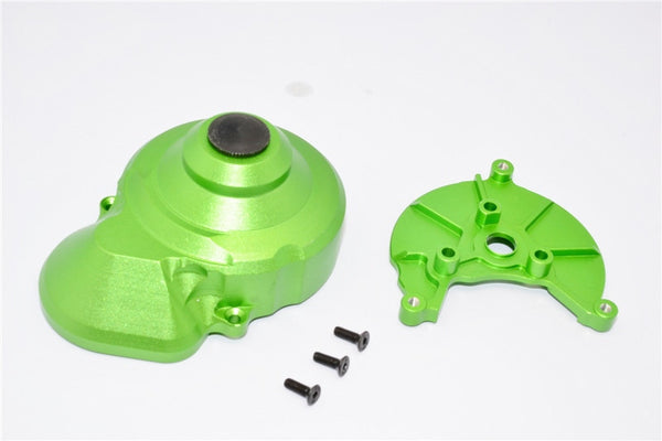 Axial Wraith & Wraith Spawn Aluminum Transmission Spur Gear Case - 2 Pcs Set Green