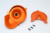 Axial Wraith & Wraith Spawn Aluminum Transmission Spur Gear Case - 2 Pcs Set Orange