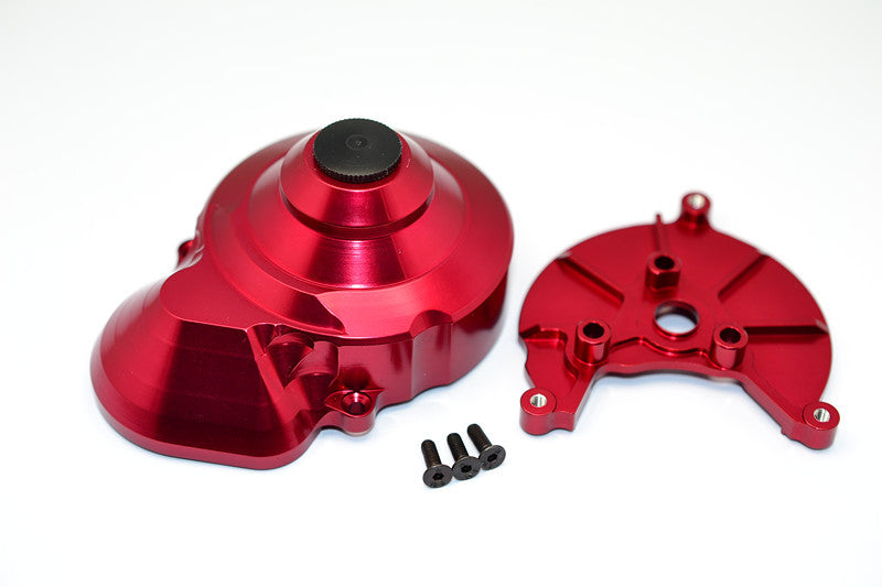 Axial Wraith & Wraith Spawn Aluminum Transmission Spur Gear Case - 2 Pcs Set Red