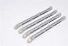 Axial Wraith & RR10 Bomber Aluminum Lower Thread Rod - 4Pcs Set Gray Silver