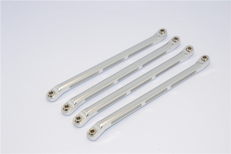 Axial Wraith & RR10 Bomber Aluminum Lower Thread Rod - 4 Pcs Set Silver