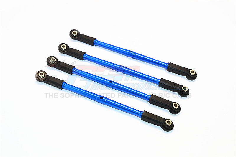 Axial Wraith Aluminum Front/Rear Lower Thread Rod - 4Pcs Set Blue