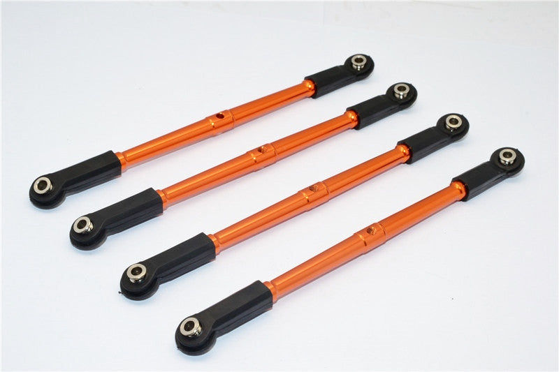 Axial Wraith Aluminum Front/Rear Lower Thread Rod - 4Pcs Set Orange