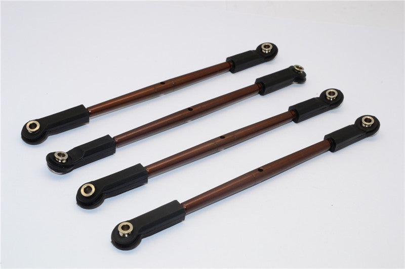Axial Wraith Spring Steel Front/Rear Lower Thread Rod - 4Pcs Set Black