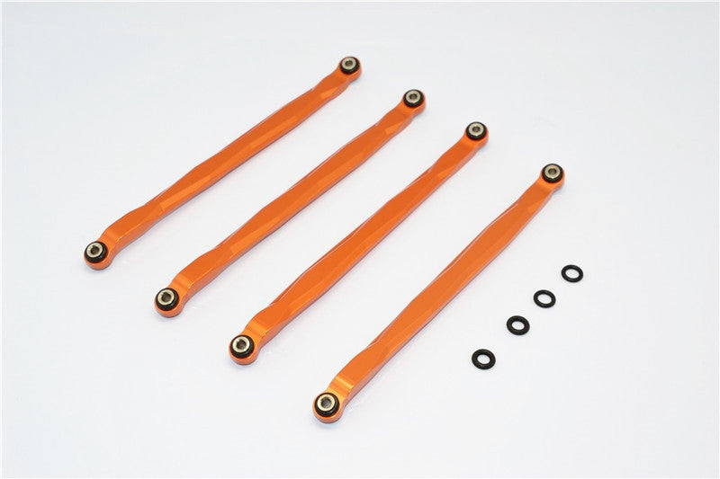 Axial Wraith & RR10 Bomber Aluminum Lower Tube Frame Brace - 4 Pcs Set Orange