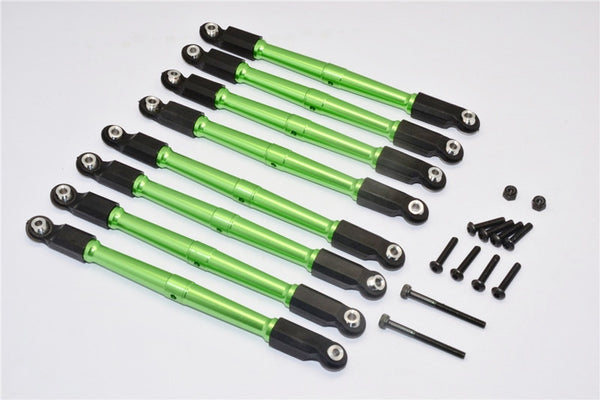 Axial Wraith Aluminum Front & Rear Link Parts (Upper+Lower) - 8Pcs Set Green