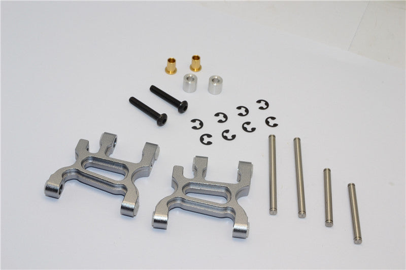 Tamiya WR02C Aluminum Front Lower Arm - 1Pr Set Gray Silver