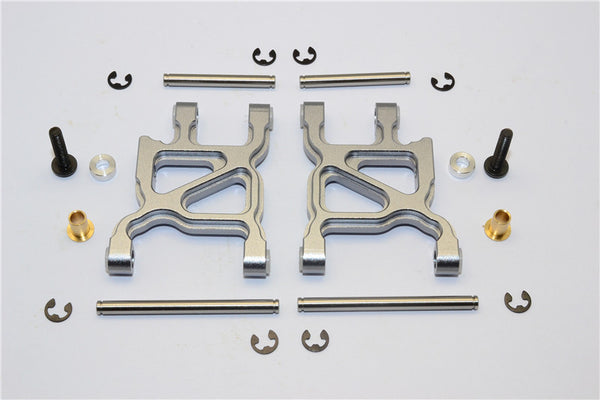 Tamiya WR02C Aluminum Rear Lower Arm - 1Pr Set Gray Silver