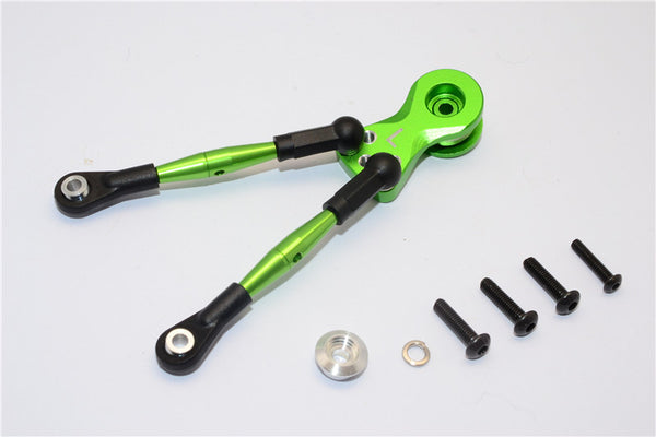 Tamiya WT-01N Aluminum Hi-Torque Servo Saver 23T With Aluminum Tie Rod - 1 Set Green