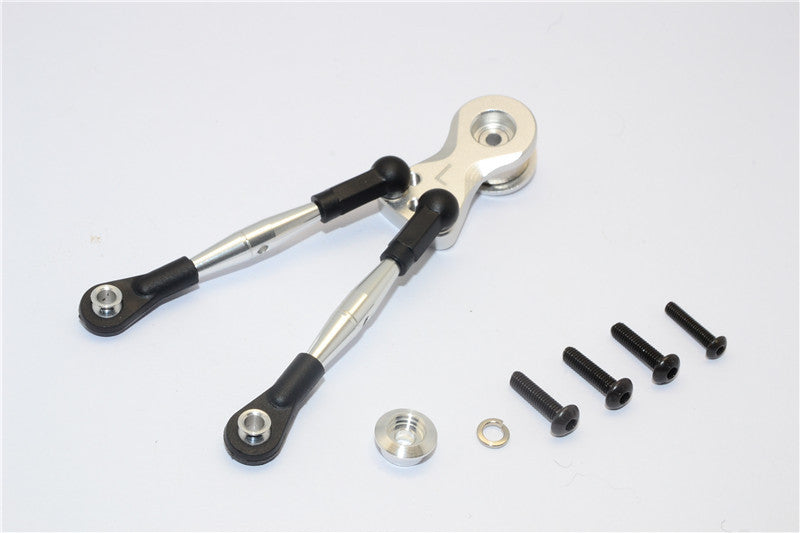 Tamiya WT-01N Aluminum Hi-Torque Servo Saver 24T With Aluminum Tie Rod - 1 Set Silver