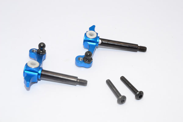 Tamiya Wild Willy 2 Aluminum Front Knuckle Arm - 1Pr Blue