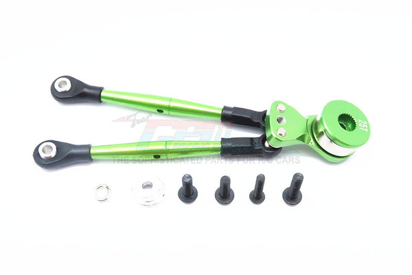 Tamiya Wild Willy 2 Aluminum Hi-Torque Servo Saver 25T With Aluminum Tie Rod - 1Set Green
