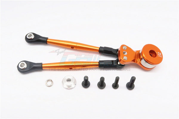 Tamiya Wild Willy 2 Aluminum Hi-Torque Servo Saver 25T With Aluminum Tie Rod - 1Set Orange